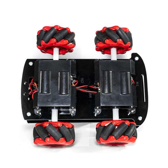 DIY Kit - 4WD Smart Car Chassis Mecanum Wheel Tracking DIY Kit Omnidirectional Wheel Four-wheel Driv