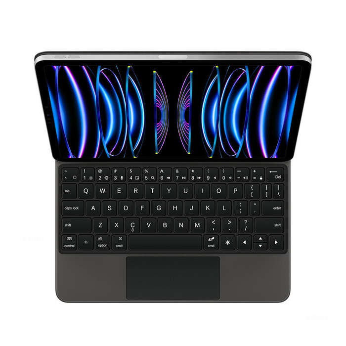 German - for iPad Air 11 M2 Multi-language Tablet Protective Keyboard Case with Touchpad Foldable Ba