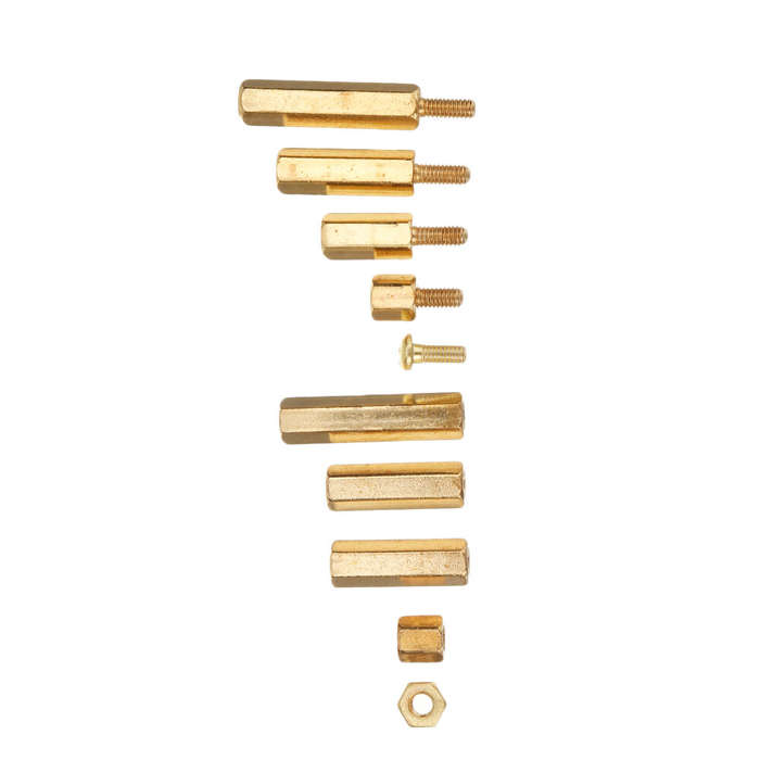 350Pcs Hexagonal Copper Column M2 Hex Nut Standoff Single Head Pillar MFF Male-Female Female For PCB
