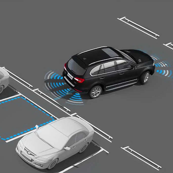White - Car Reverse Parking Radar With 8 Parking Sensors Electronics Rear Automatic Detector Reverse