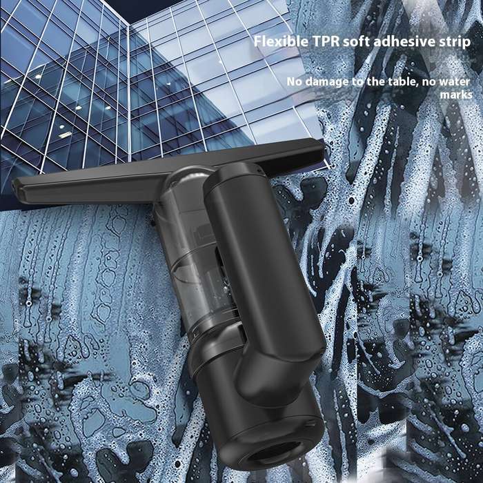 White - 5-IN-1 Window Cleaner Glass Scraper Wiper Strip Wireless Portable Handheld Powder Vacuum Cle