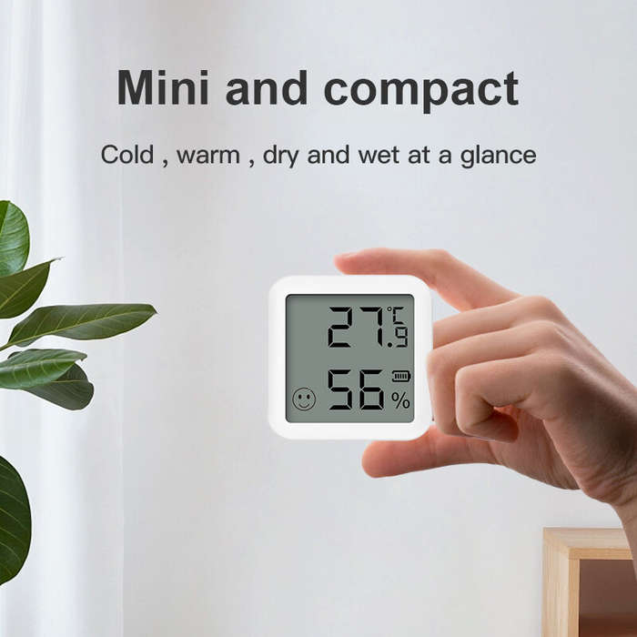 TH05 Mini Smart Bluetooth Temperature Humidity Sensor Smart Home Detector with Long-Range Connectivi