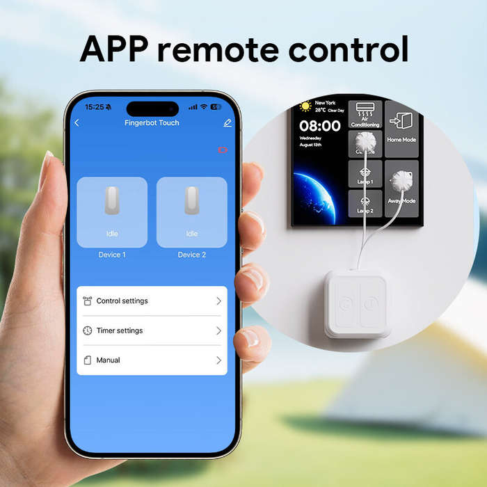 White - Tuya bluetooth Smart Fingerbot Switch Button Touch Mode Fingerbot Smart Life APP Voice Remot