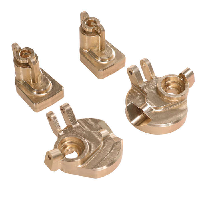 Brass - Upgraded Metal Accessories Brass Front Axle Steering Cup+Rear Axle Cup for MJX 1/12 H12Y H12