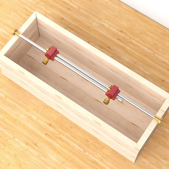 Silver - ENJOYWOOD 3 In 1 Modular Bar Gauge Bar Clamping Positioning Compass Tool Woodworking Scribe