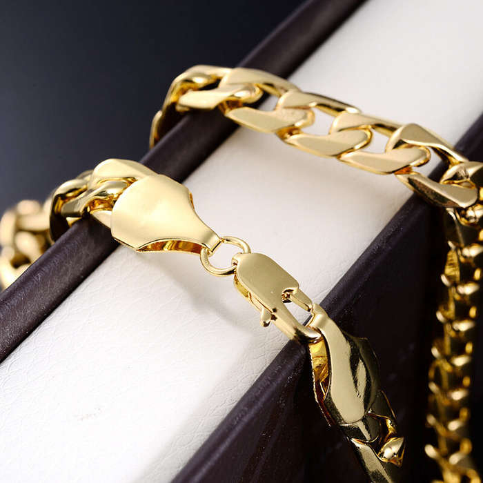 Silver - Fashion Men Women Neck Necklace Classic Chain Jewelry Male Trendy Chain Necklace HipHop Jew