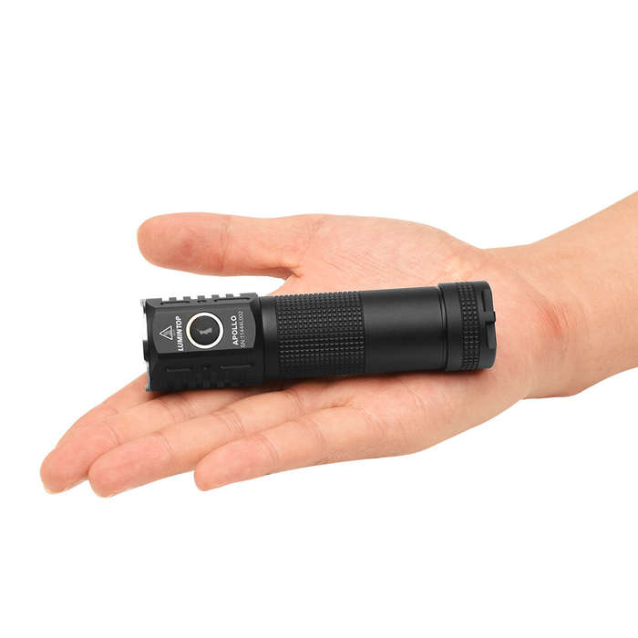 Black - Lumintop APOLLO 4Pcs LED 1300LM Compact EDC Flashlight with 21700 Battery Type C Rechargeabl