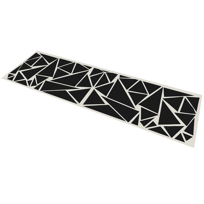 Black - 200x60cm Car Side Body Sticker DIY Vinyl Decal Graphic Triangles