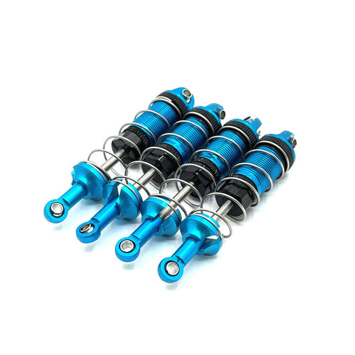 Blue - 4pcs Metal Upgraded Oil Shock Absorber For MJX 16207 16208 16209 16210 H6 RC Car Parts