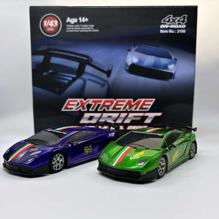Purple - HBX 2198 RTR 1/43 2.4G 4WD Mini RC Car Gyro Race LED Light Full Proportional Remote Control