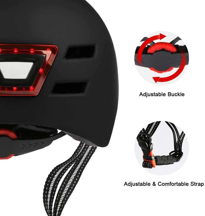 Ultralight Cycling Helmet Bicycle Helmet Electric Scooter Helmet Smart Tail Light Bike for Bicycle C