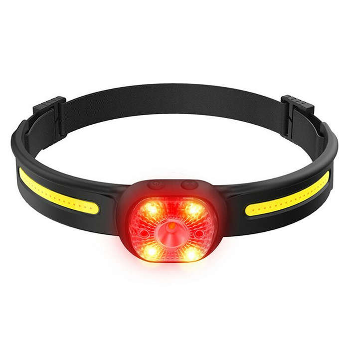 600 Lumens XPG+COB LED Headlamps USB Rechargeable Headlight With Safety Light Waterproof Portable He