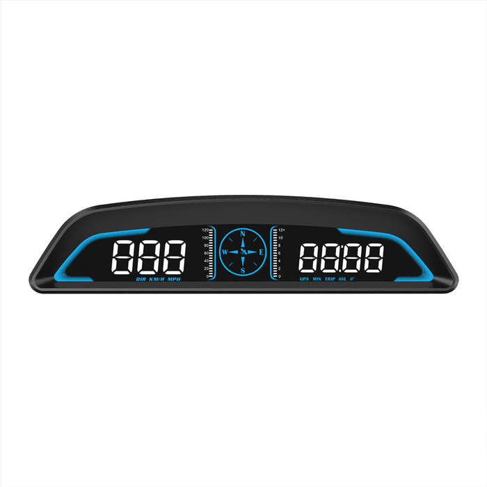 Black - Digital GPS Speedometer Car HUD Head-Up Display Car High-Definition Gps Speed Alarm Odometer