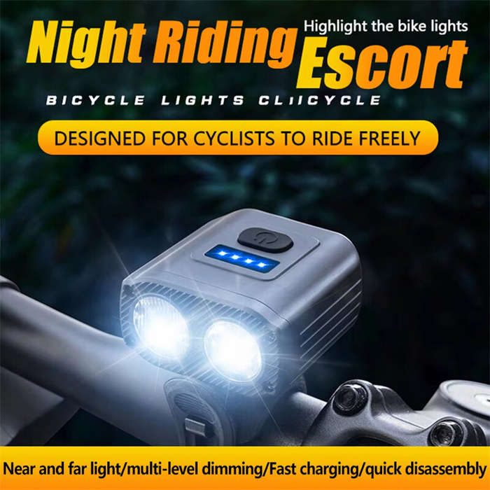 Black - BIKIGHT Mini Bike Headlight 550lm Brightness Dual Distance Beam 5 Modes Lighting Type-C Rech