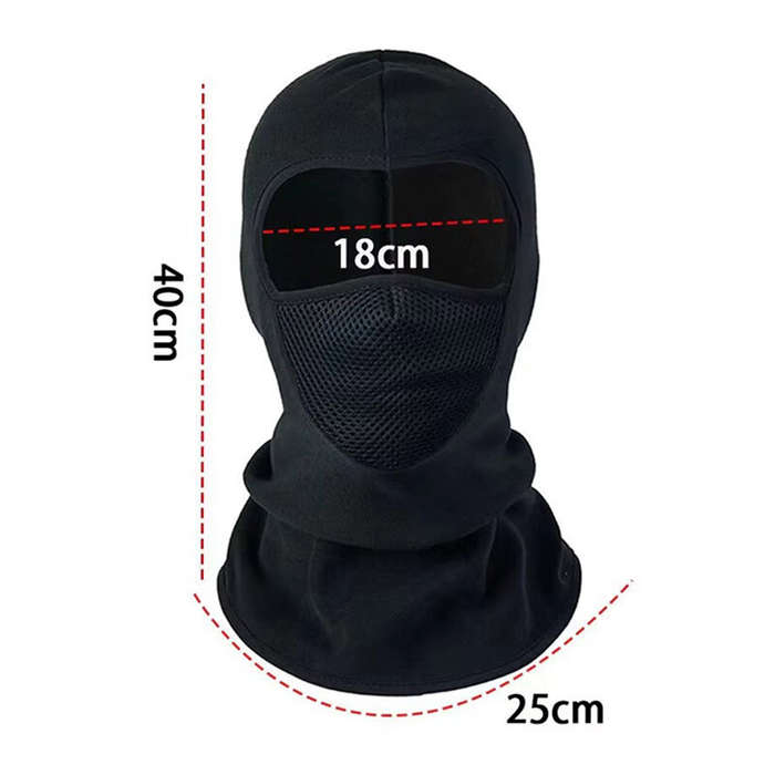 Black - XANES Outdoor Cycling Mask Winter Thermal Full Face Bike Protective Mask Windproof for Ridin