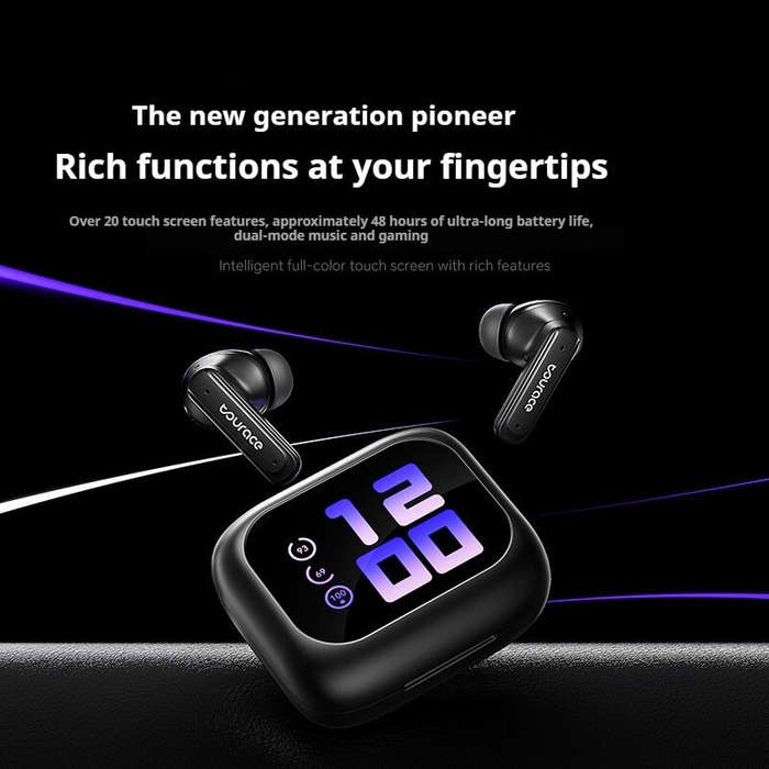 Standard Version - TY01 TWS bluetooth 6.0 Earbuds AI Wireless Translation Earphone with 2.01-inch Sc