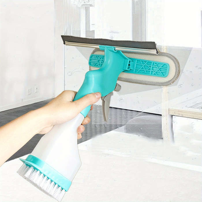 Green - 4-in-1 Home Glass Cleaning Brush Glass Cleaning Brush Multi-function Window Cleaner Creative