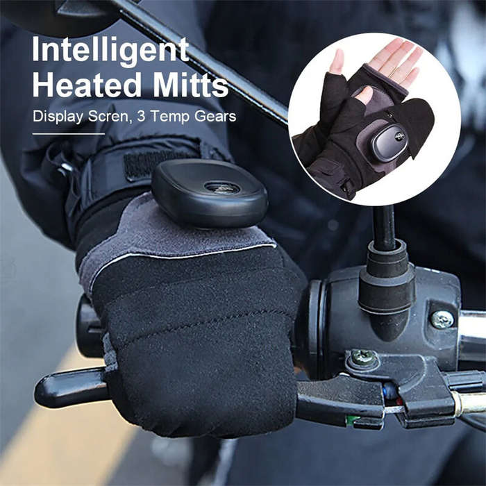 Pink - TENGOO Electric Heating Gloves USB Rechargeable 3 Speed Temperature Warm Waterproof Winter Ou