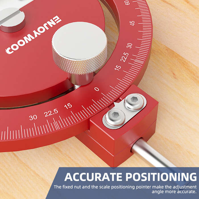 Red - ENJOYWOOD Adjustable Multi-angle Precision Drill Press Protractor Square Guide for Drill Press