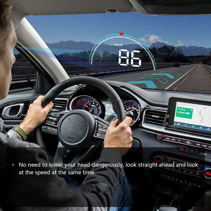 Geyiren M8 OBD2 HUD Head-up Display Car Digital Speedometer Smart System Speed Mileage Water Temp RP