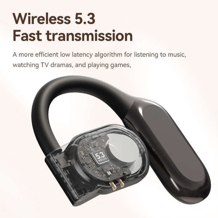 Black - M62 AI Translation Earbuds OWS Wireless bluetooth Earphone 360 Surround Sound Intelligent No