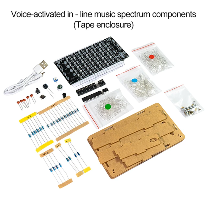Transparent - DIY Soldering Project Spectrum USB Mini Electronic Display Sound Activated Home Stereo