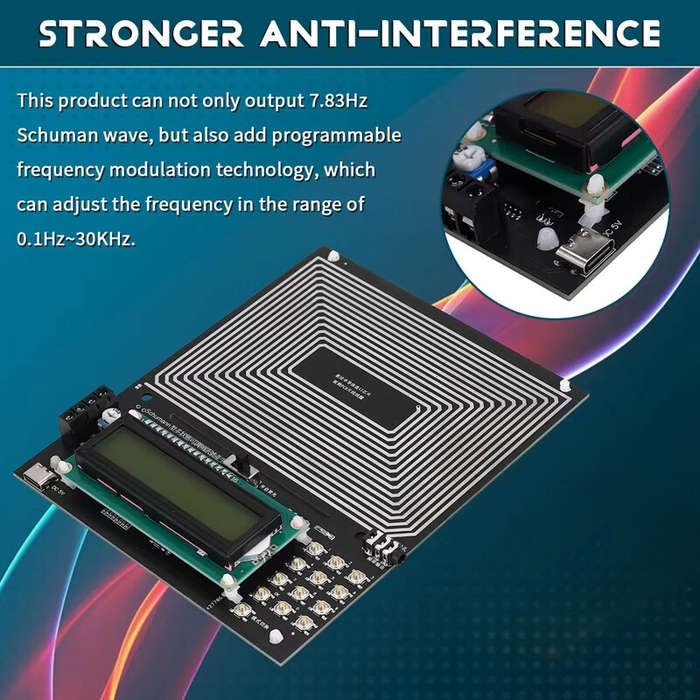 7.83Hz Schumann Resonance Ultra-Low Frequency Pulse Wave Generator Audio Resonator With Type-C Cable
