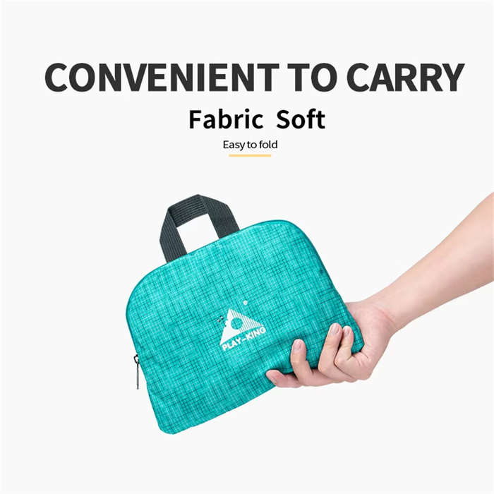 Blue - PLAYKING Lightweight Nylon Foldable Backpack Waterproof Outdoor Sport Camping Hiking Travel F