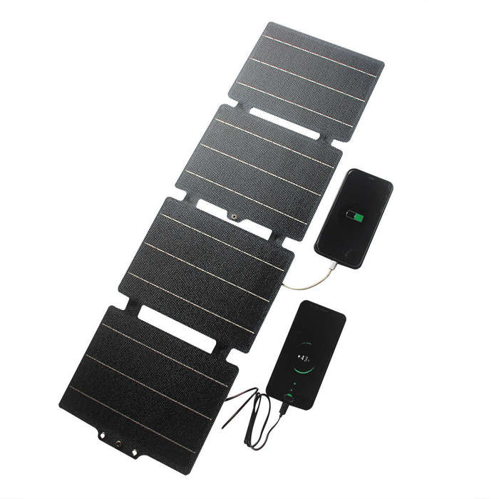 25W - 25W Portable Flexible ETFE Solar Folding Pack Outdoor Mobile Power Charger Panel USB/DC/Type-C