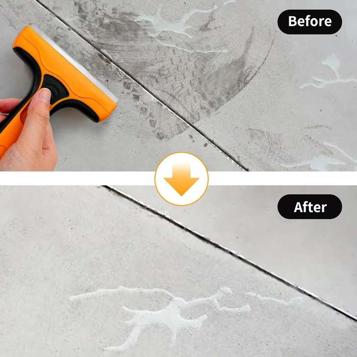 Orange - Wide Razor Blade Scraper Tool 4 Inch Glass Cleaner Replaceable SK5 Blades for Windows Paint