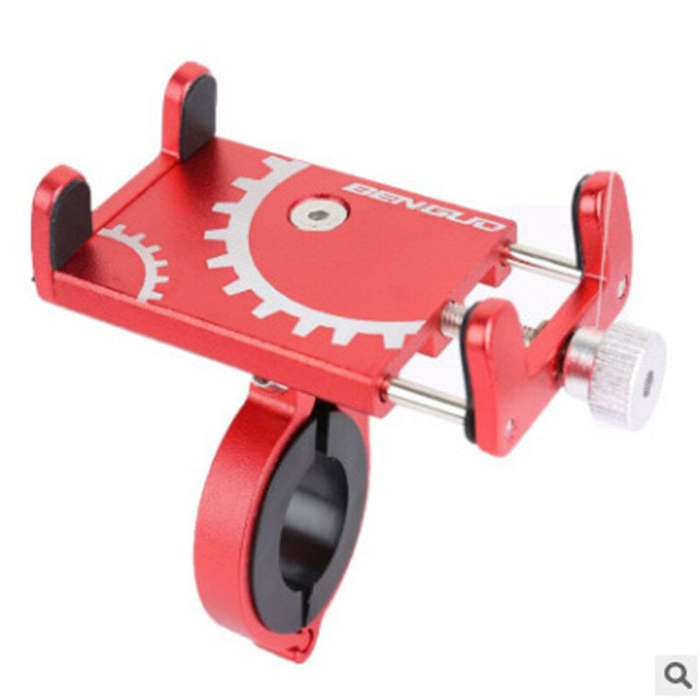 Grey - Handlebar Mount Holder Aluminum Motorcycle Bike Bicycle Anti-vibration Fixed Bracket