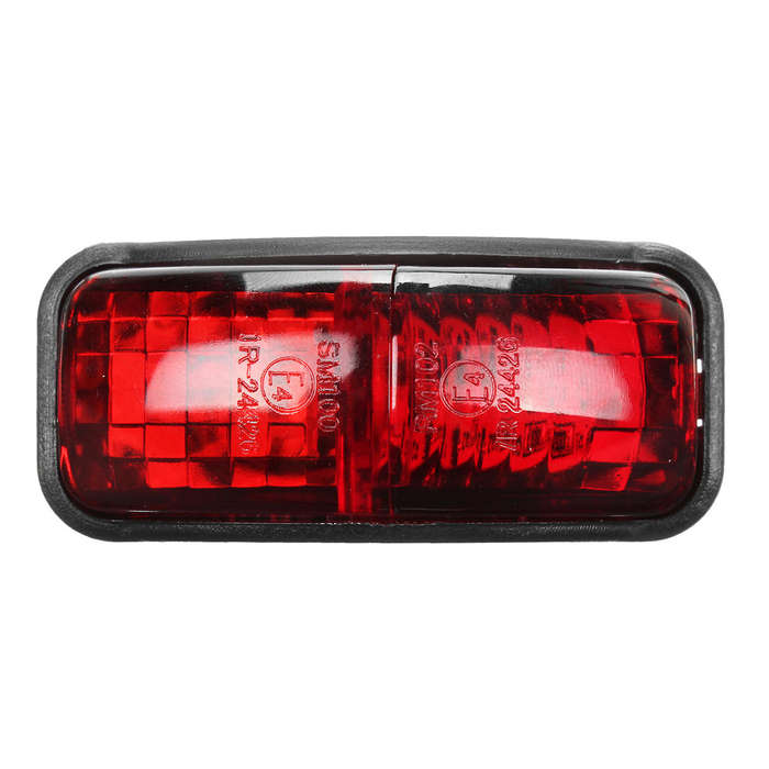 Yellow - 2-SMD LED Side Marker Lights Clearance Lamp 12-30V 54x24mm E4 Red/Yellow/White for Truck Tr