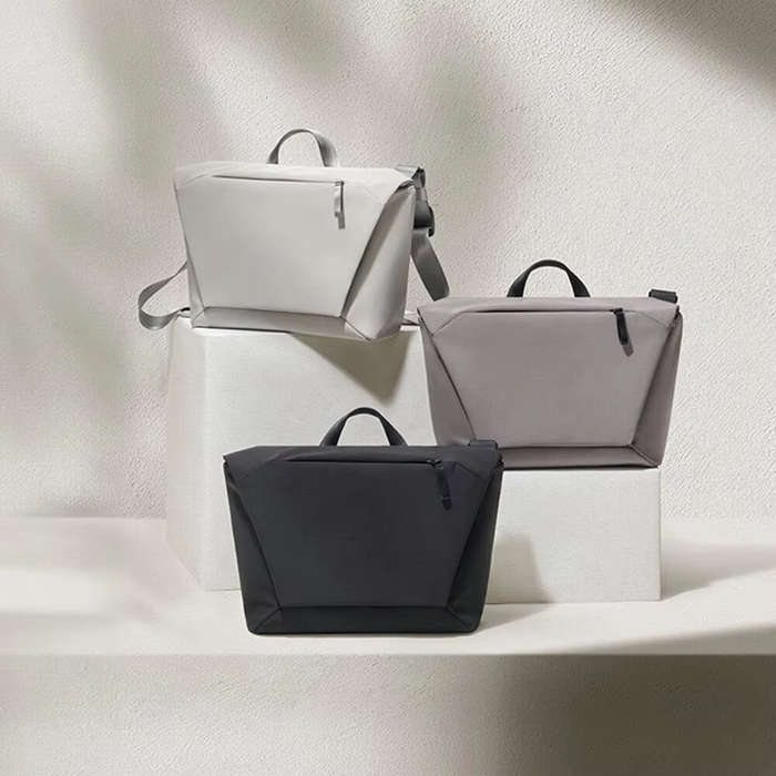 Black - Xiaomi Mijia 11L Large Capacity Crossbody Bag Multi-compartment Handbag Casual Sport Student