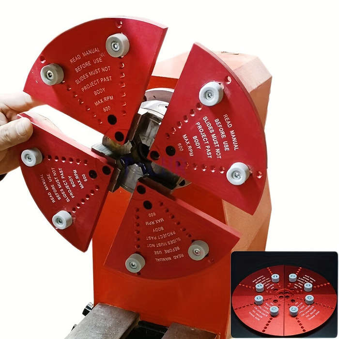 Red - 10inch Wood Turning Lathe Chuck Bowl Making Clamping Protecting Chuck Woodworking Machine Tool