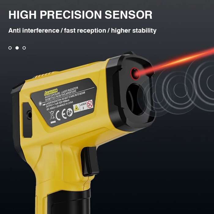 800C - -50~800 LCD Color Display Non-Contact Infrared Thermometer High Temperature Infrared Laser El