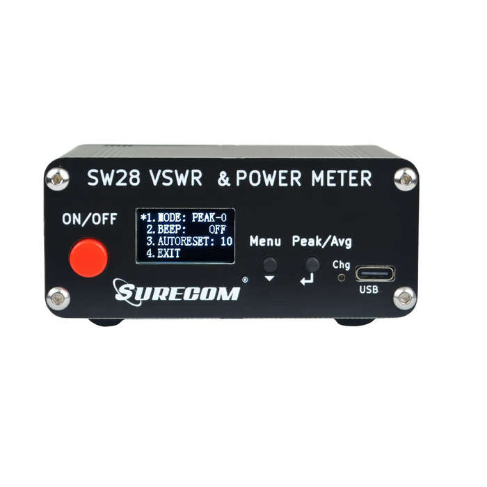 Black - HF Walkie Talkie SW-28HF 15-60MHz 120W Power SWR VSWR Meter Type-C USB Portable Lightweight