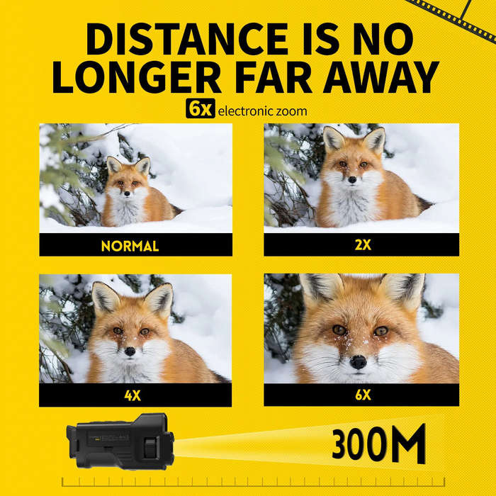 FNIRSI NVS-20 4K HD Monocular Night Vision Device Infrared 6x Digital Zoom 300m Telescope Outdoor Da