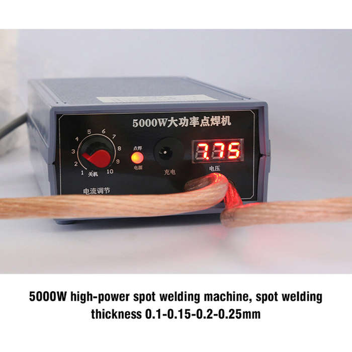 220V EU Plug - Excellway 5000W Mini Spot Welder High Power Handheld Spot Welding Machine for 18650 B