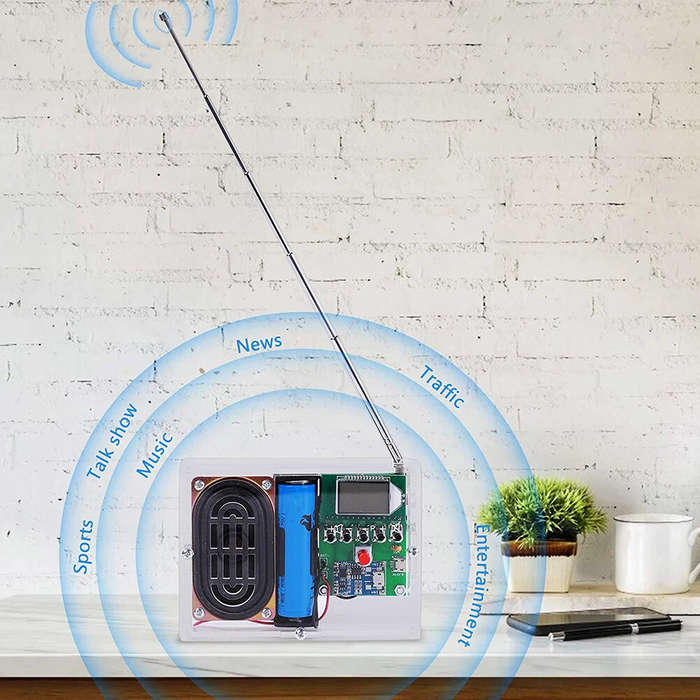 DIY Kit with Shell - FM Radio Receiver Module DIY Electronic Kit 76-108MHz DIY Radio Speaker Kit Fre