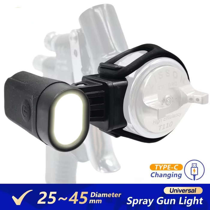 Black - Universal Spray Gun Light Adjustable Lighting Fit Most Spray Gun For Night Work Airbrush Pai
