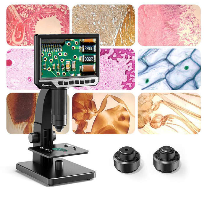 MT315 2000X Dual Lens Digital Microscope 7-inch HD IPS Large Screen Multiple Lens for Circuit/Cells