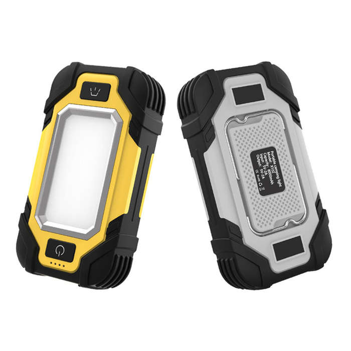 Yellow - SEEKNITE 3-in-1 Camping Lantern/Emergency Flashlight/Phone Charger, USB Charging LED Tent L