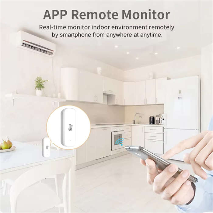 WiFi Temperature Humidity Tester Smart Home Integration Alexa Google Assistant Mobile App Control -1