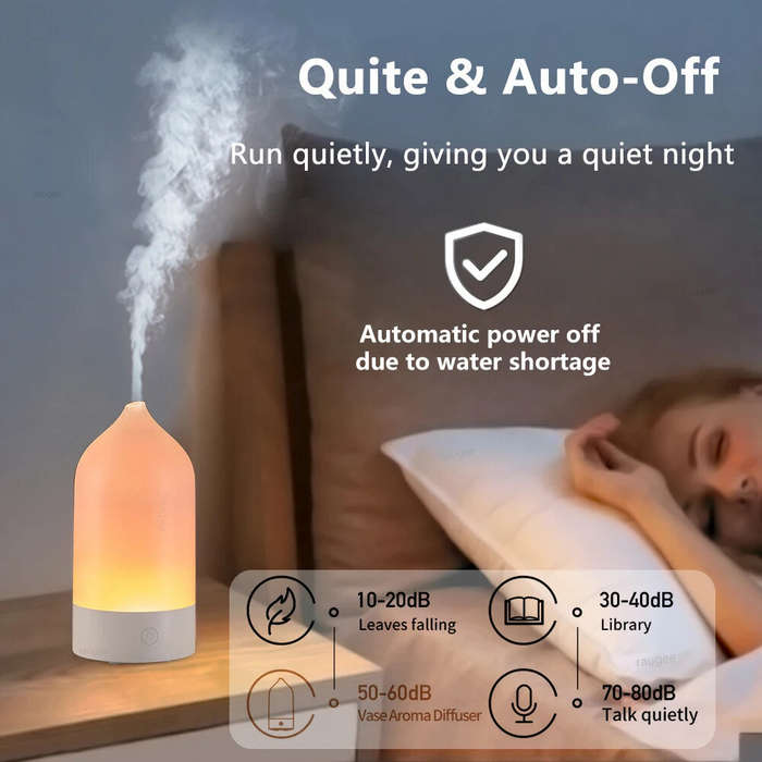 Beige - Tevorex Aroma Humidifier Essential Oils Air Humidifiers Fragrance Diffuser Home Aromatherapy