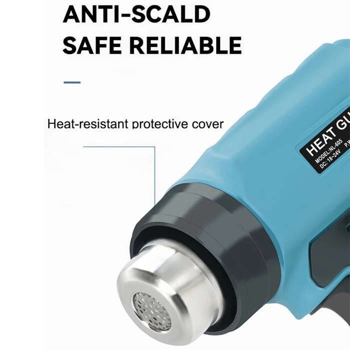 #A - Cordless Electric Heat Gun 360W 400 for Mak 18V-24V Li-ion Battery Portable Heat Gun with 4 Noz