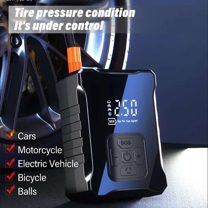 Wireless - 12V 150PSI Car Tire Inflator 100W Electric Air Pump Mini Air Compressor Electric Air Pump