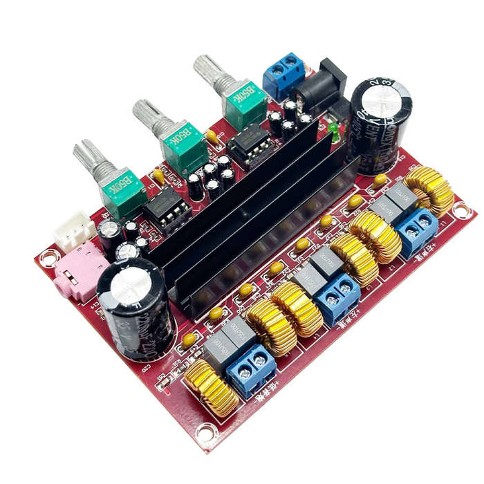 Red - XH-M139 Digital Amplifier Board TPA3116D2 2.1 Channel Amplifier Module DC 12-24V 3 Sound Chann