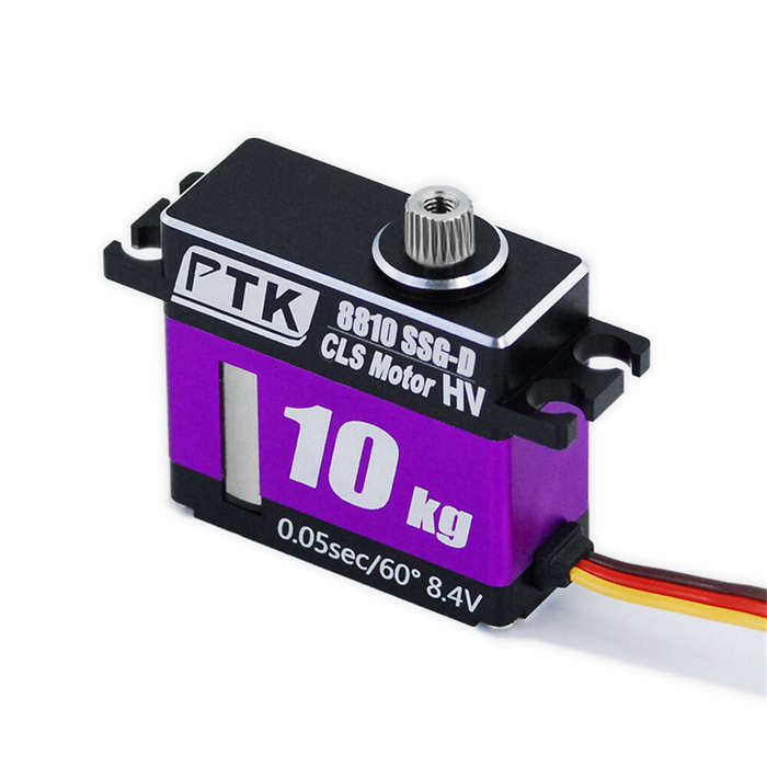 Purple - PTK 8810 SSG-D 10KG High Torque Stainless Steel Gear Coreless Digital RC Servo CNC Al Alloy