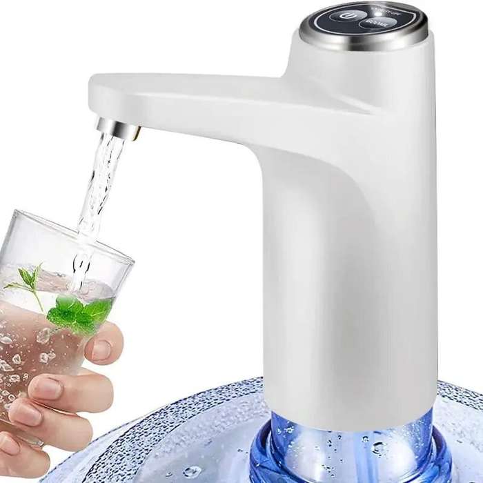 White - Electric Water Dispenser Pump USB Rechargeable 4W Lightweight Compact Design for Home Kitche