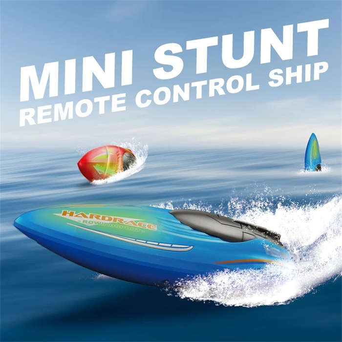 Red - JJRC S8 RTR 2.4G RC Boat Stunt Mini Speedboat LED Light 360 Rotation Remote Control Racing Shi
